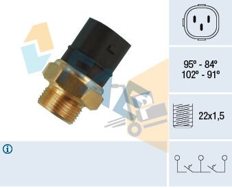 FAN MÜŞÜRÜ - 3 FISLI 95°C / 820035 - 1.6 1.8 1.9 TDİ AEE AFT ALM ABS 1Y AAZ AKL BCB AGN AHF AGR GOLF3 GOLF4 BORA POLO A3