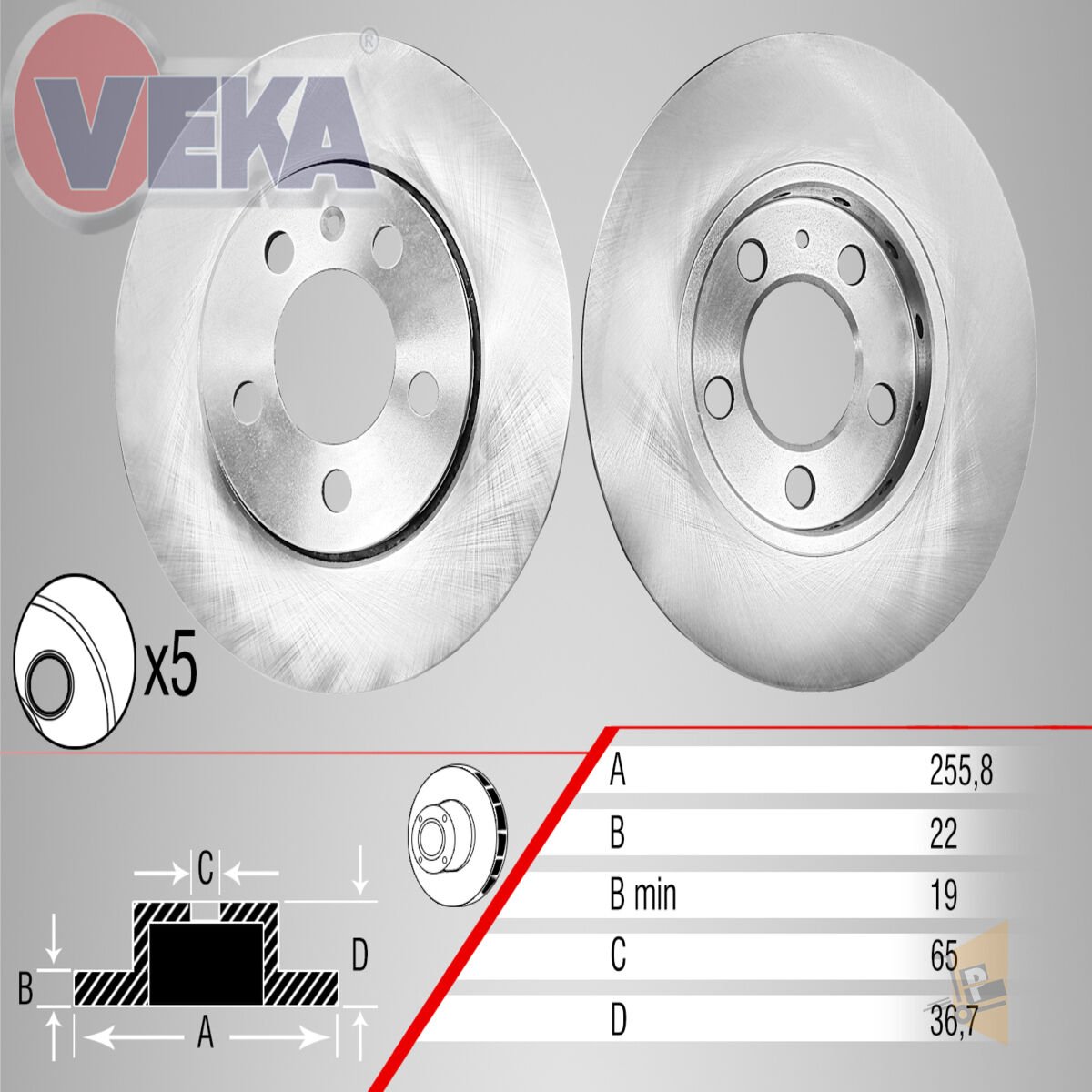 FREN DİSKİ AYNA ÖN - 256X226 - GOLF4 BORA A3 TOLEDO POLO 1J0615301DD