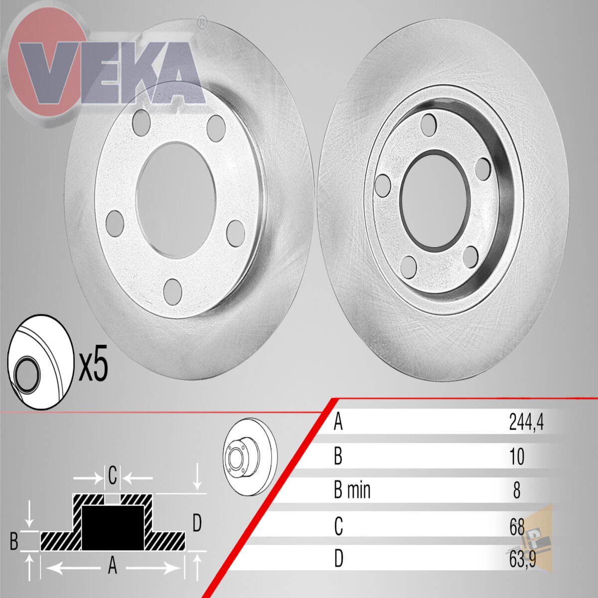 FREN DİSKİ AYNA ARKA - 288X12 - ALZ AEB AFN AWT AVF PASSAT A4 A6 4A0615601A