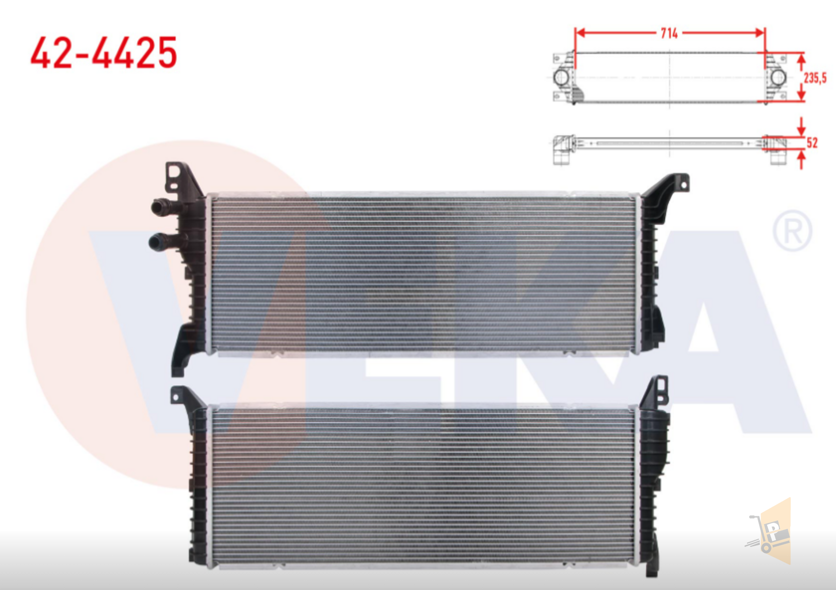 TURBO RADYATORU (INTERCOOLER) - VOLKSWAGEN TRANSPORTER VI 2.0 TDI 2015- 7E0121212B
