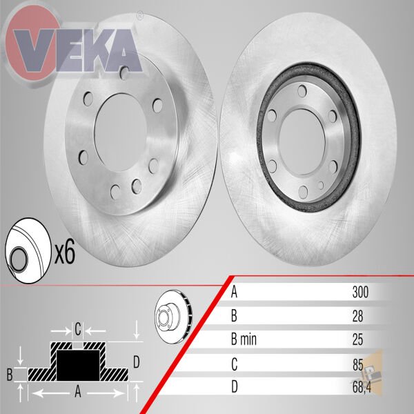 FREN DİSKİ AYNA ÖN - 300X28 - CRAFTER SPRİNTER