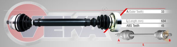 KOMPLE AKS SAĞ ÖN - 1.8T PASSAT 8D0407272AQ