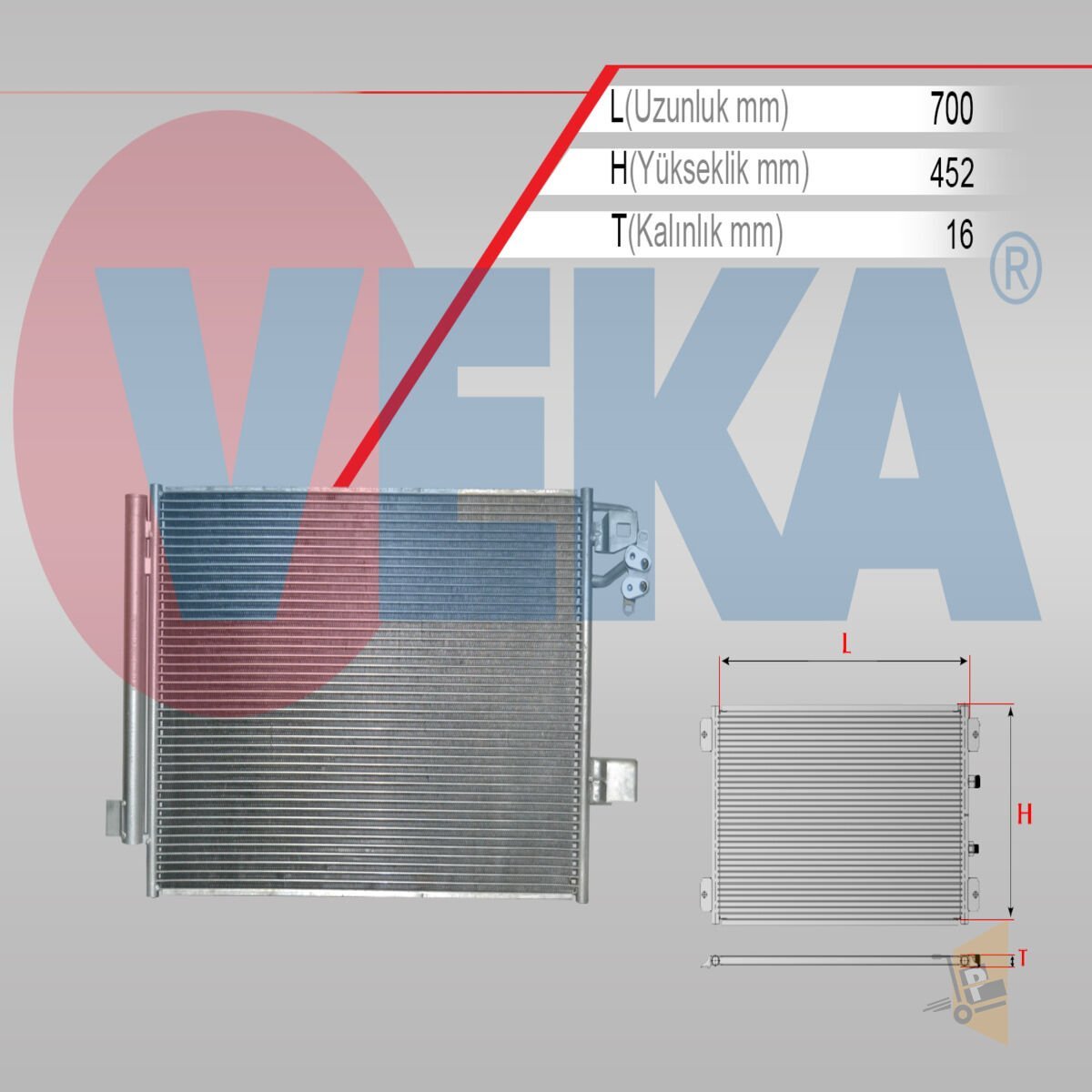 KLİMA RADYATÖRÜ - T5,5 T6 10> 7E0820411B