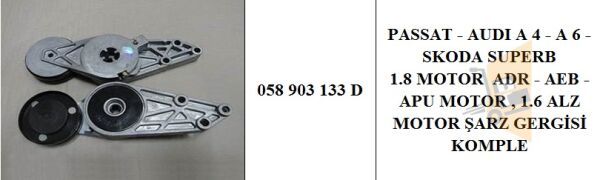 GERGİ KÜTÜĞÜ - V KAYIŞ - 1.6 1.8 1.8T ALZ AWT ADR AEB PASSAT A4 A6 058903133D