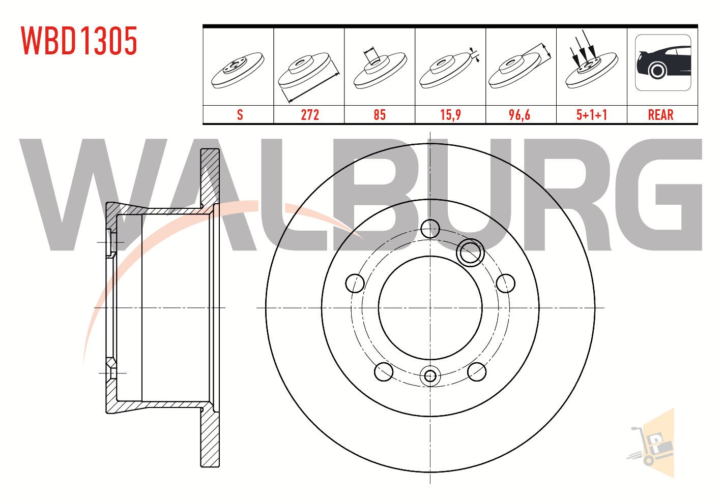 FREN DİSKİ AYNA ARKA - 252X12 - LT 35 SPRİNTER