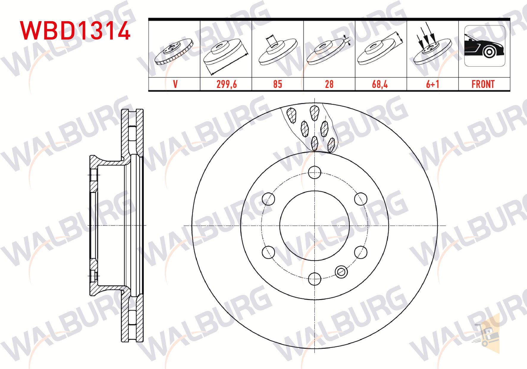 FREN DİSKİ AYNA ÖN - 300X28 - CRAFTER SPRİNTER 2E0615301