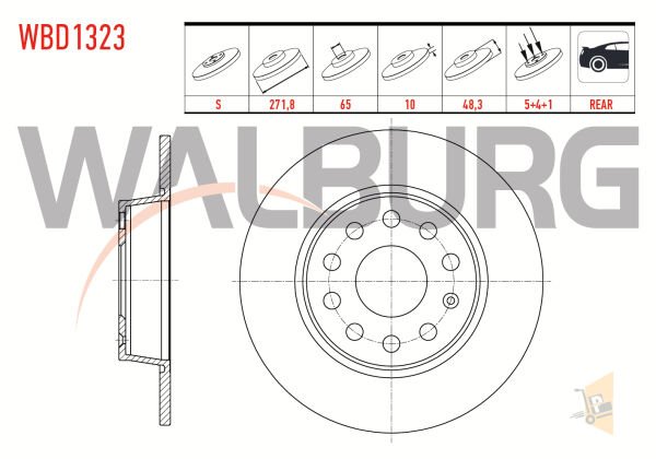 FREN DİSKİ AYNA ARKA - 272X10 - GOLF5 GOLF6 JETTA CADDY A3 LEON