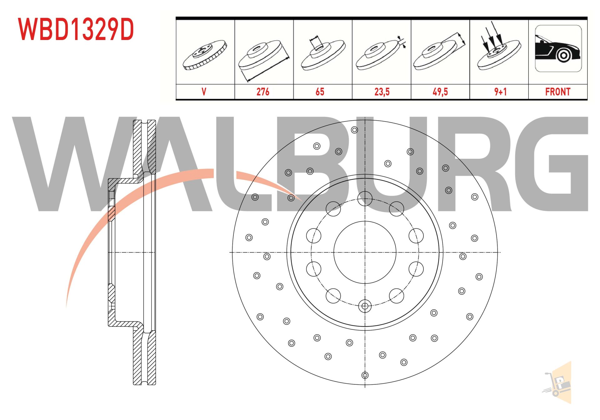 FREN DİSKİ AYNA ÖN PERFORMANS DELİKLİ - 276X24 - GOLF LEON A3 OCTAVİA 2013->