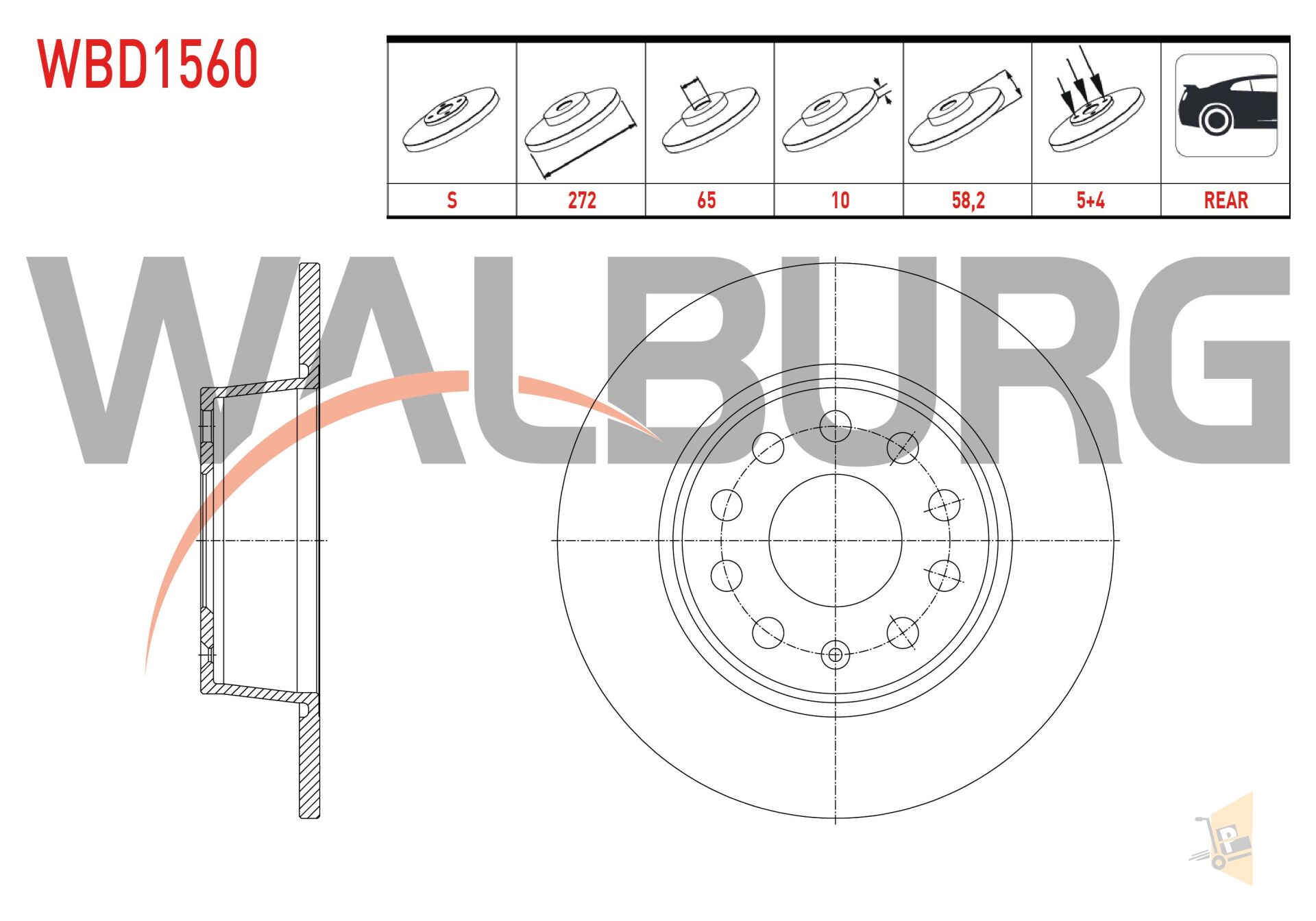 FREN DİSKİ AYNA ARKA - 272X10 - T-ROC 18- 5Q0615601B