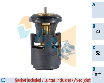 TERMOSTAT - 87C - 1.6 AEE ALM AFT POLO CORDOBA İBİZA FABİA 94-99