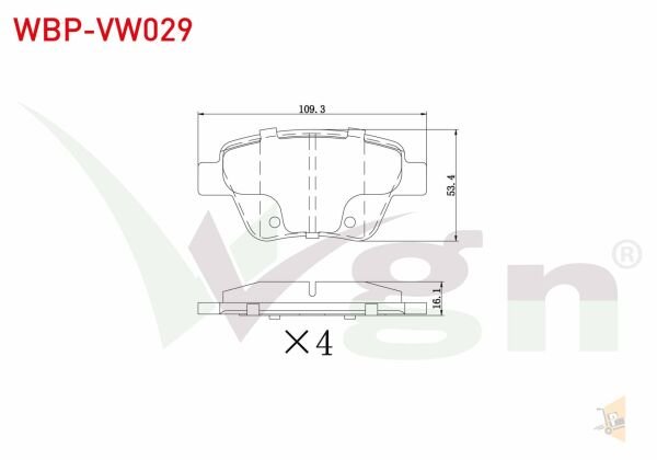 FREN BALATASI ARKA - 1.9 TDI BJB CADDY3 10> 5K0698451