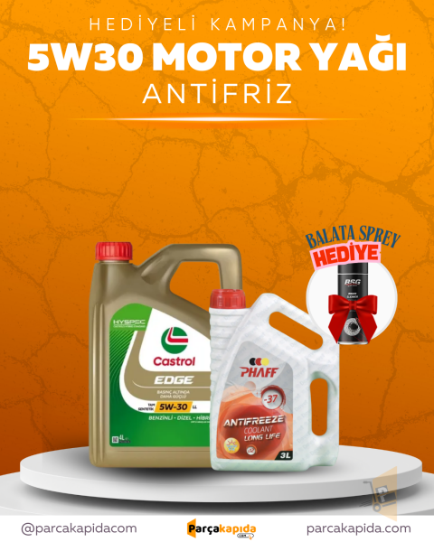 Motor Yağ & Antifriz Seti - Castrol Edge 5w30 4L & Antifriz 3L