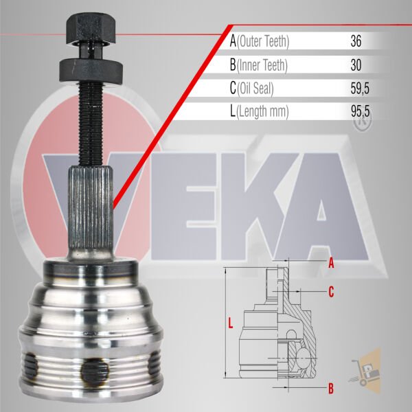 AKS KAFA DIŞ - 1.4 1.6 BGU BSE CAXA-BMY BLF BLP GOLF5 JETTA PASSAT A3 LEON 1K0498099