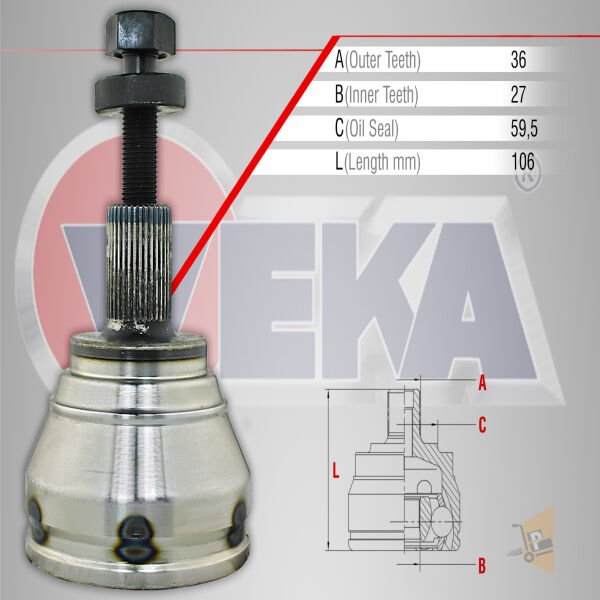 AKS KAFA DIŞ - 1.6 1.4 TSİ 1.6 FSİ BGU BSE CAXA BMY BLF BLP GOLF5 GOLF6 JETTA PASSAT A3 LEON