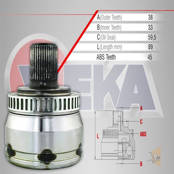 AKS KAFASI DIŞ - 1.8T A4 00>