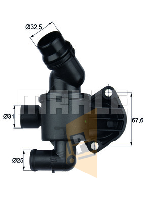 TERMOSTAT GÖVDESİ - 87C - 2.0 TDİ CJCB CAHA A4 A6 08>