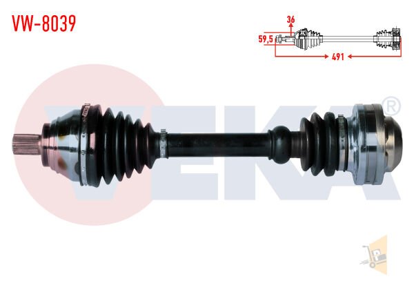 AKS KOMPLE ÖN SOL - 1.9 TDİ 2.0 TDİ BKP BKD BLS BKC BXE GOLF5 JETTA CADDY PASSAT