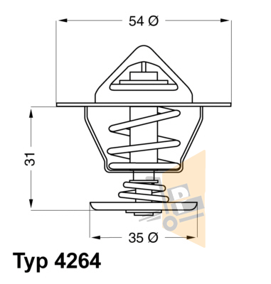 TERMOSTAT - 87C - 1.6 1.8 2.0TDİ AKL AFT ADR ALZ AEB AWT BKP BKD CBAB CBDA GOLF4 BORA POLO CLASSİC PASSAT 97>