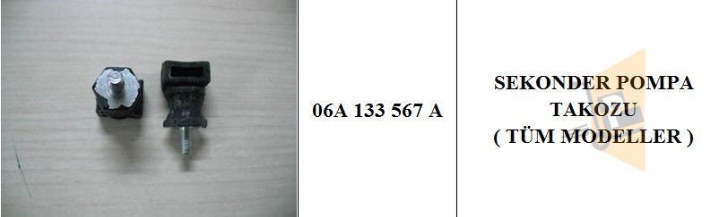 HAVA FİLTRE TAKOZU - GOLF4 PASSAT POLO4 TOUAREG A3 A4 A6 LEON TOLEDO OCTAVİA 06A133567A