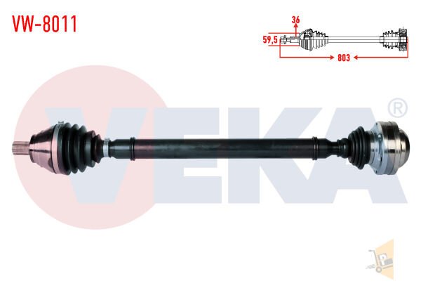 AKS KOMPLE ÖN SAĞ - 1.6 TDİ 1.9 TDİ 2.0 TDİ BJB BLS CAYD CRLB DFGA CADDY PASSAT TİGUAN