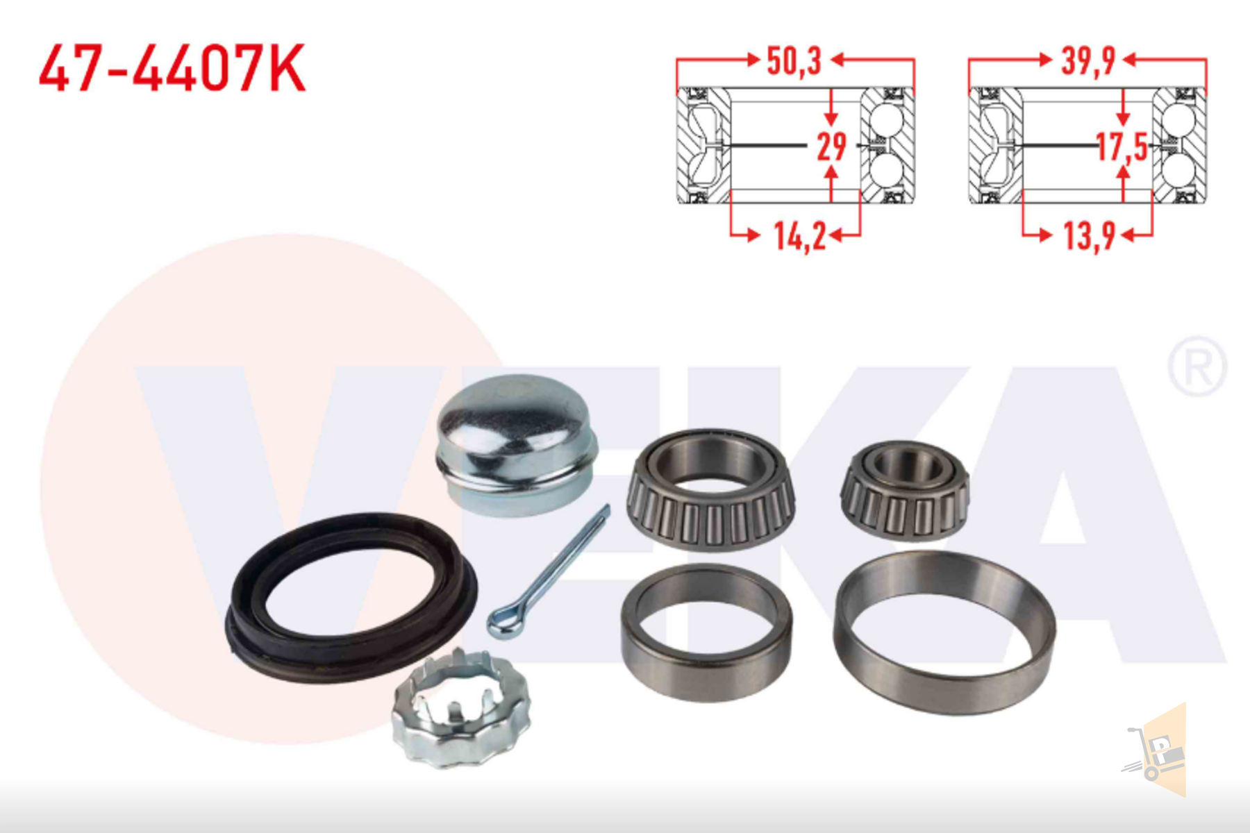 TEKER RULMANI ARKA PORYASIZ - 1.6 1.9D AFT AHU A80 GOLF1 GOLF2 GOLF3 191598625