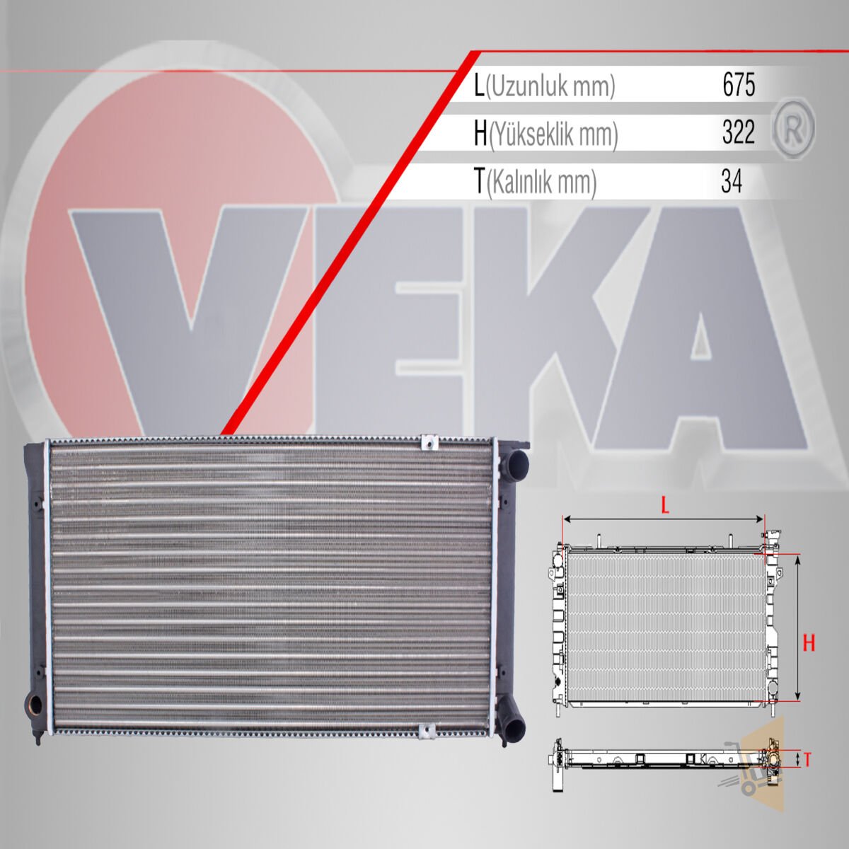 SU RADYATÖRÜ - PN-RF 1.6 GOLF2 84-91 191121251B