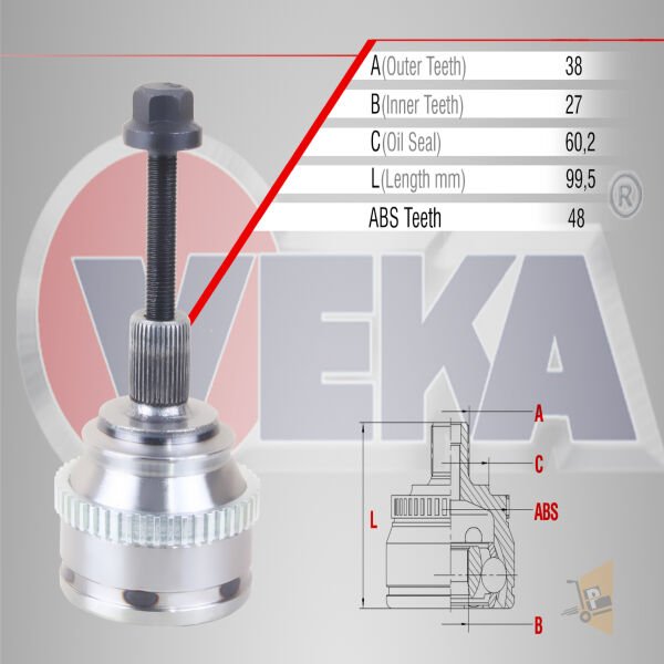 AKS KAFASI DIŞ - 2.4 D 2.5 TDİ AJA ACV AAB AJT T4 701498099C