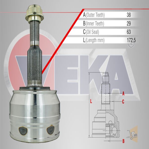 AKS KAFASI DIŞ - 2.0 TDİ 2.5 TDİ AXD CAAB CAAC T5 T5,5