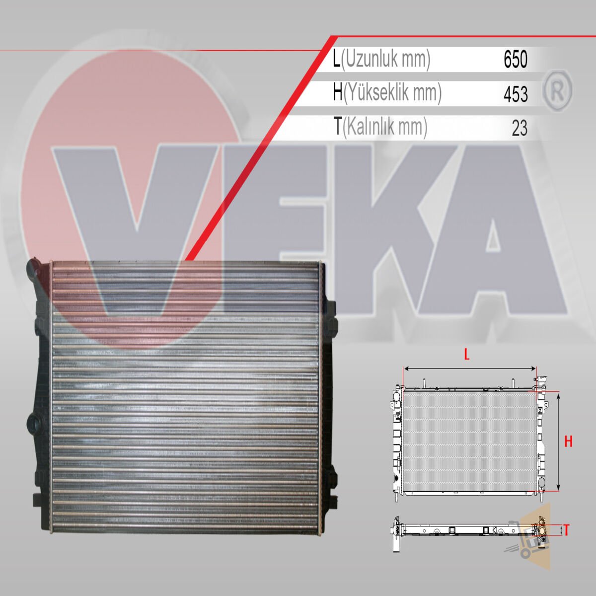 SU RADYATÖRÜ - (650X433X22 MM) - 1.4 TSİ 2.0 TDİ CMBA CPVA CHPA CPTA CRLB DFCA DDAA GOLF7 PASSAT A3 LEON 13> 5Q0121251EQ