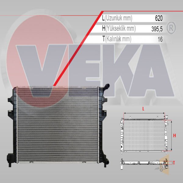 SU RADYATÖRÜ - (650X433X22 MM) - 1.4 TSİ 2.0 TDİ CMBA CPVA CHPA CPTA CRLB DFCA DDAA GOLF7 PASSAT A3 LEON 13>