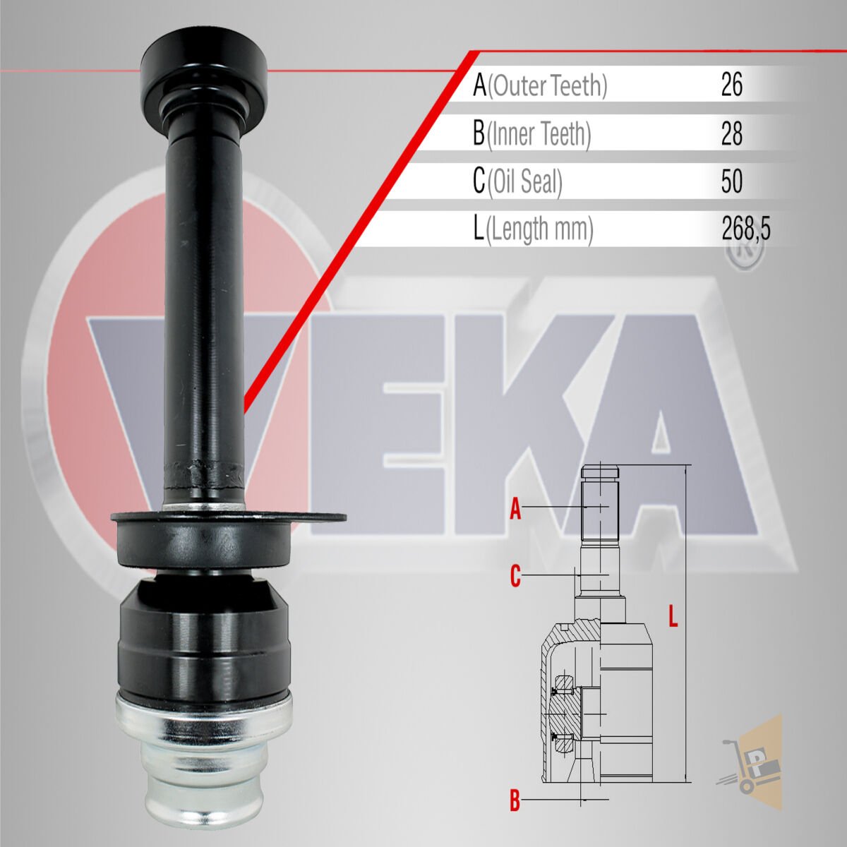 AKS KAFA İÇ KOMPLE SAĞ - 1.9 TDI AXB T5