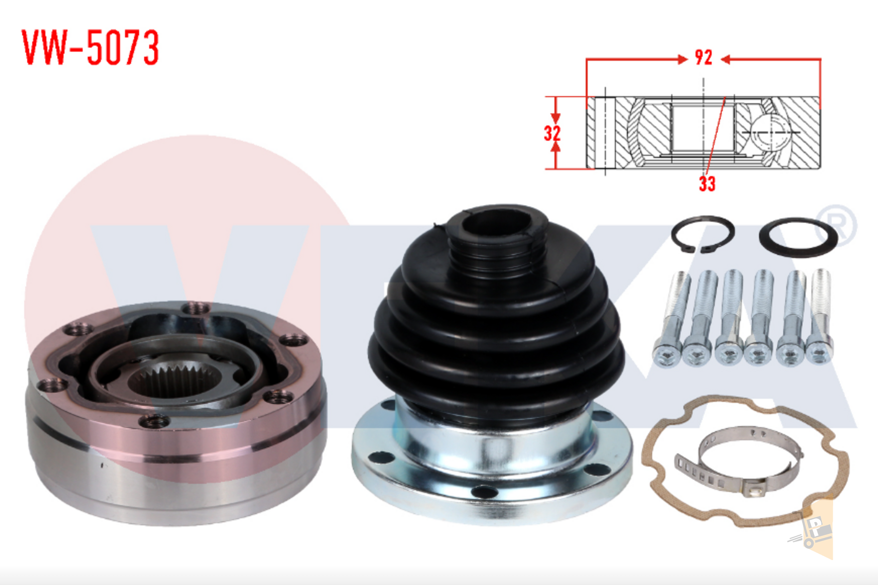 AKS KAFA İÇ - 1.4 16V AHW	 POLO4 6N0498103