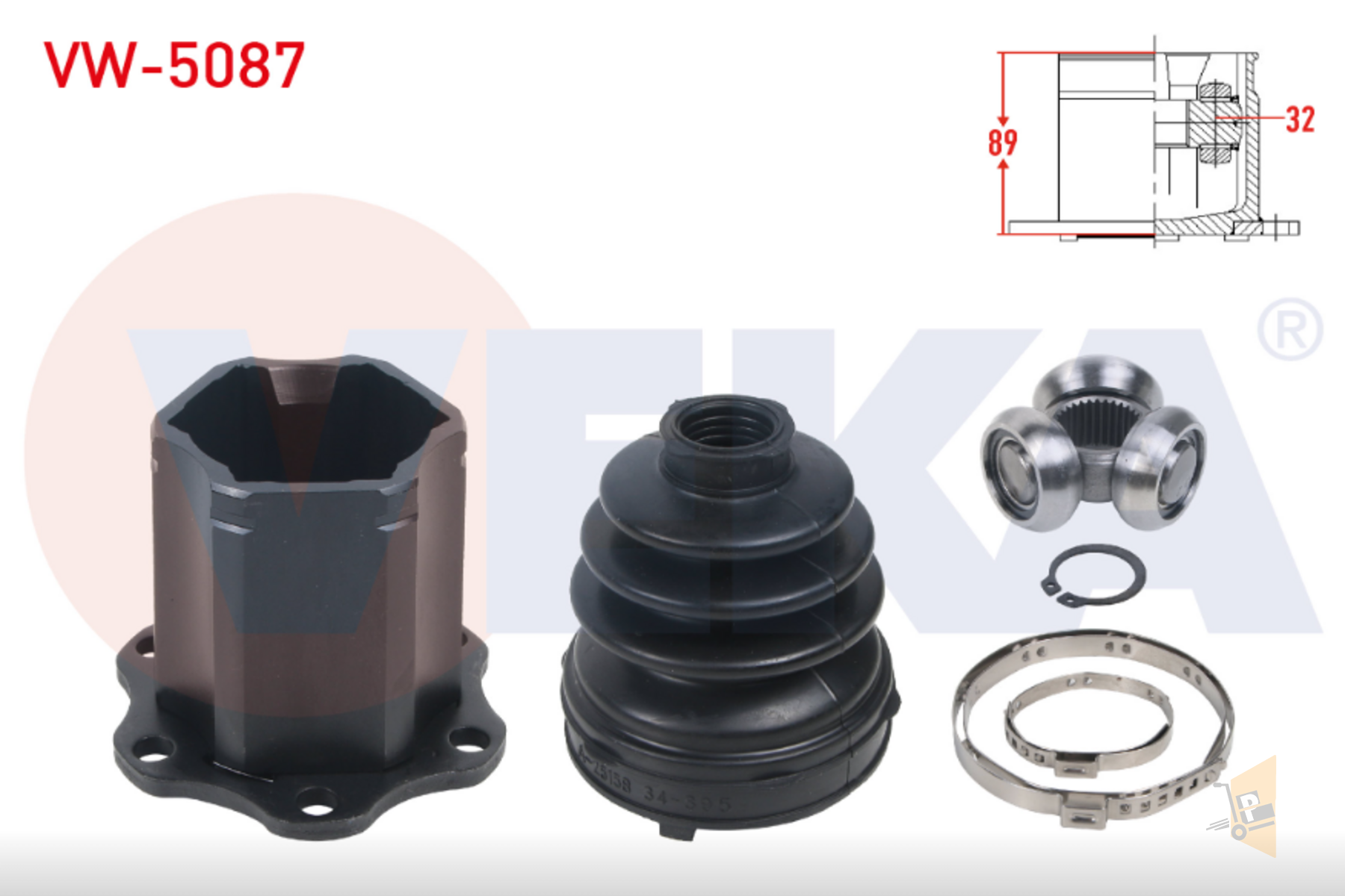 AKS KAFASI İÇ - 1.0 TSİ CHZB CHZC CHZL DKLA DLAC DUSB POLO TCROSS TAİGO ARONA İBİZA FABİA RAPİD 2Q0498103BX