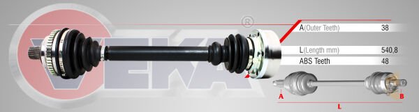 AKS KOMPLE SAĞ SOL - 1.9 TD 2.4D 2.5 TDI ABL AAB AJA ACV T4