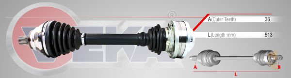 AKS KOMPLE ÖN SOL - 1.9 TDİ BJB BLS CADDY