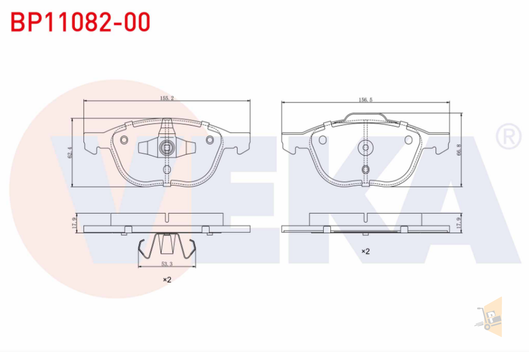 FREN BALATASI ÖN - BM FOCUS KUGA S60 MAZDA 3 306817390