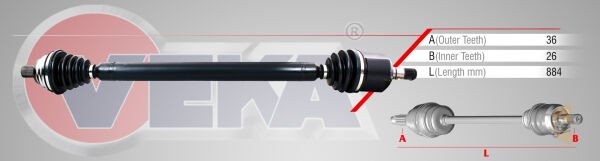 AKS KOMPLE ÖN SAĞ (OTOMATİK) - 1.6 2.0 FSİ BGU BLR BVZ BLY BVY GOLF5 JETTA PASSAT A3