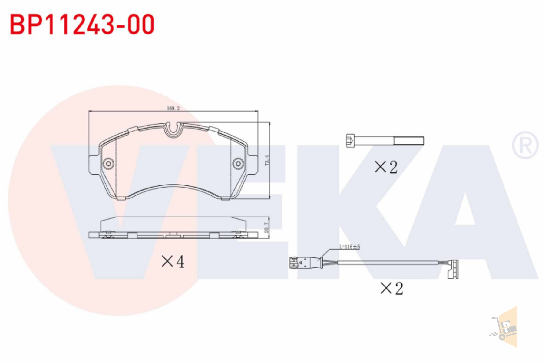 FREN BALATASI ÖN FİŞSİZ (Çift Tekerin) - 2.5 TDI CRAFTER SPRİNTER 2E0698151A