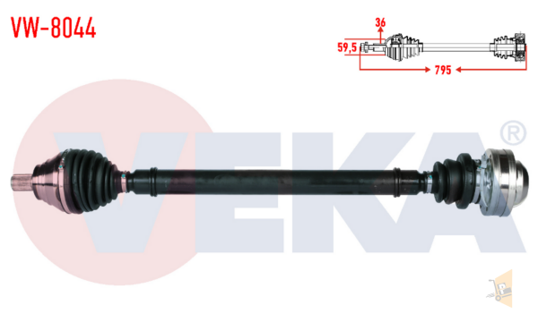 KOMPLE AKS SAG ÖN - 1.4 TSİ 2.0 TDİ TİGUAN 08 18 AUDİ Q3 12 18 5N0407762F