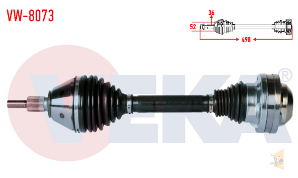 AKS KOMPLE SOL (OTOMATİK) - 1.4 TSI 1.6 TDI CPTA CAYB POLO5 A1 RAPİD IBIZA 6R0407761SX