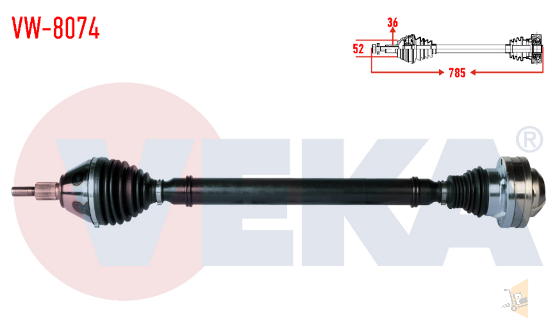 KOMPLE AKS SAG ÖN - 1.6 TDI POLO 6R0407764MX