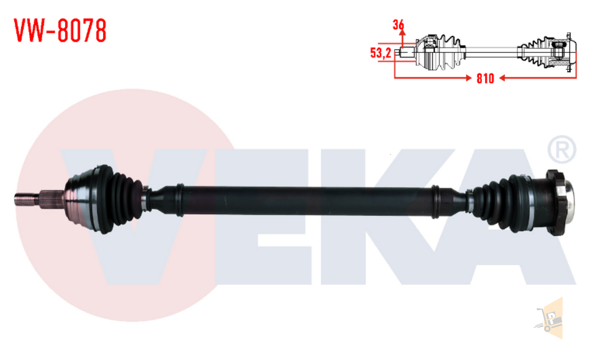 AKS KOMPLE SAĞ (MANUEL) - 1.6 16V BCB AZD GOLF4 BORA LEON TOLEDO
