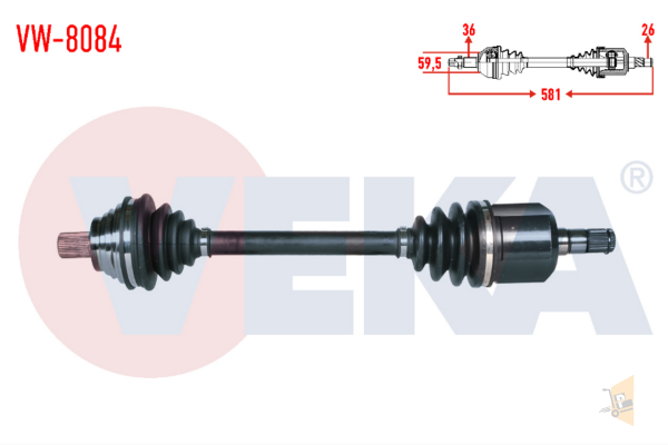 AKS KOMPLE ÖN SOL - 1.6 BGU BSE GOLF5 JETTA A3 1K0407271BD