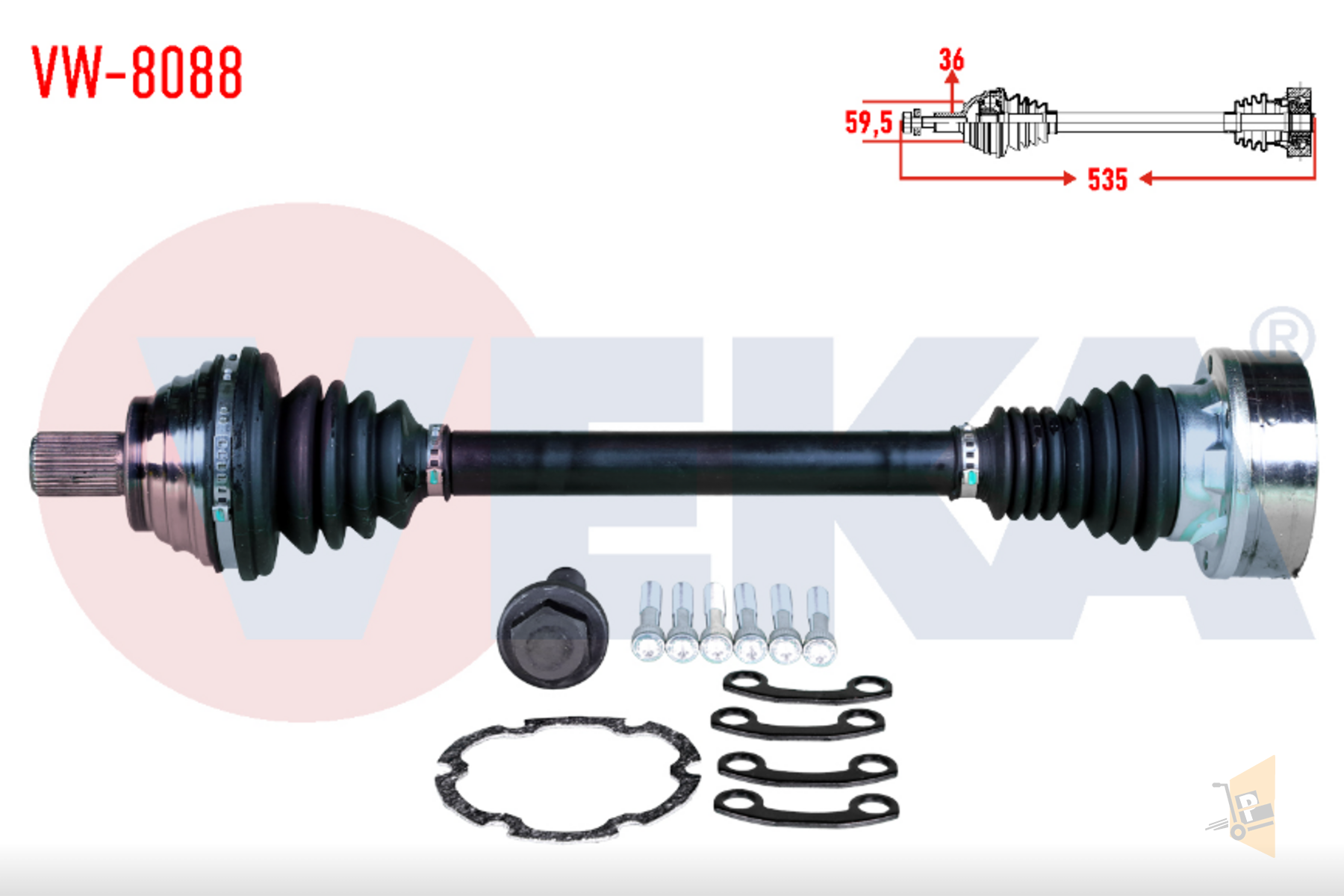 KOMPLE AKS SOL ÖN - 1.4 TSİ GOLF7 1K0407271KP
