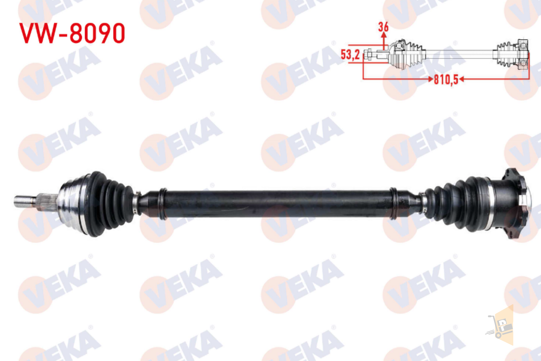 AKS KOMPLE SAĞ (MANUEL) - 1.6 1.8T 1.9 TDI BFQ AGU AUM AHF AGR ALH GOLF4 BORA A3 OCTAVİA LEON TOLEDO 1J0407272CT