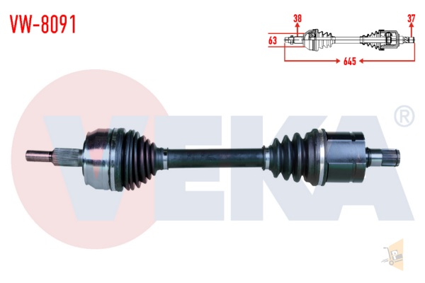 AKS KOMPLE SOL (OTOMATİK) - 2.0 TDI CAAC CFCA CXHA CXFA DNAA T6 7E0407271L