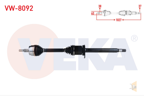 AKS KOMPLE ÖN SAĞ (OTOMATİK) - 2.0 TDİ CAAC CFCA T6 7E0407272AQ