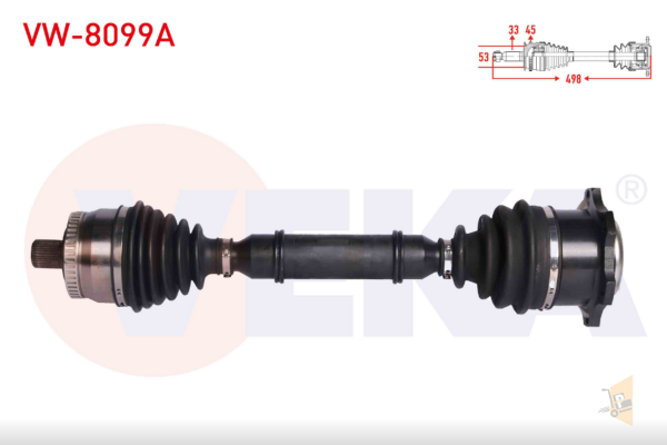 AKS KOMPLE SOL (OTOMATİK) - 1.6 1.8 1.9 TDI ADP AHL AEB APU AHU PASSAT A4 8D0407271DK
