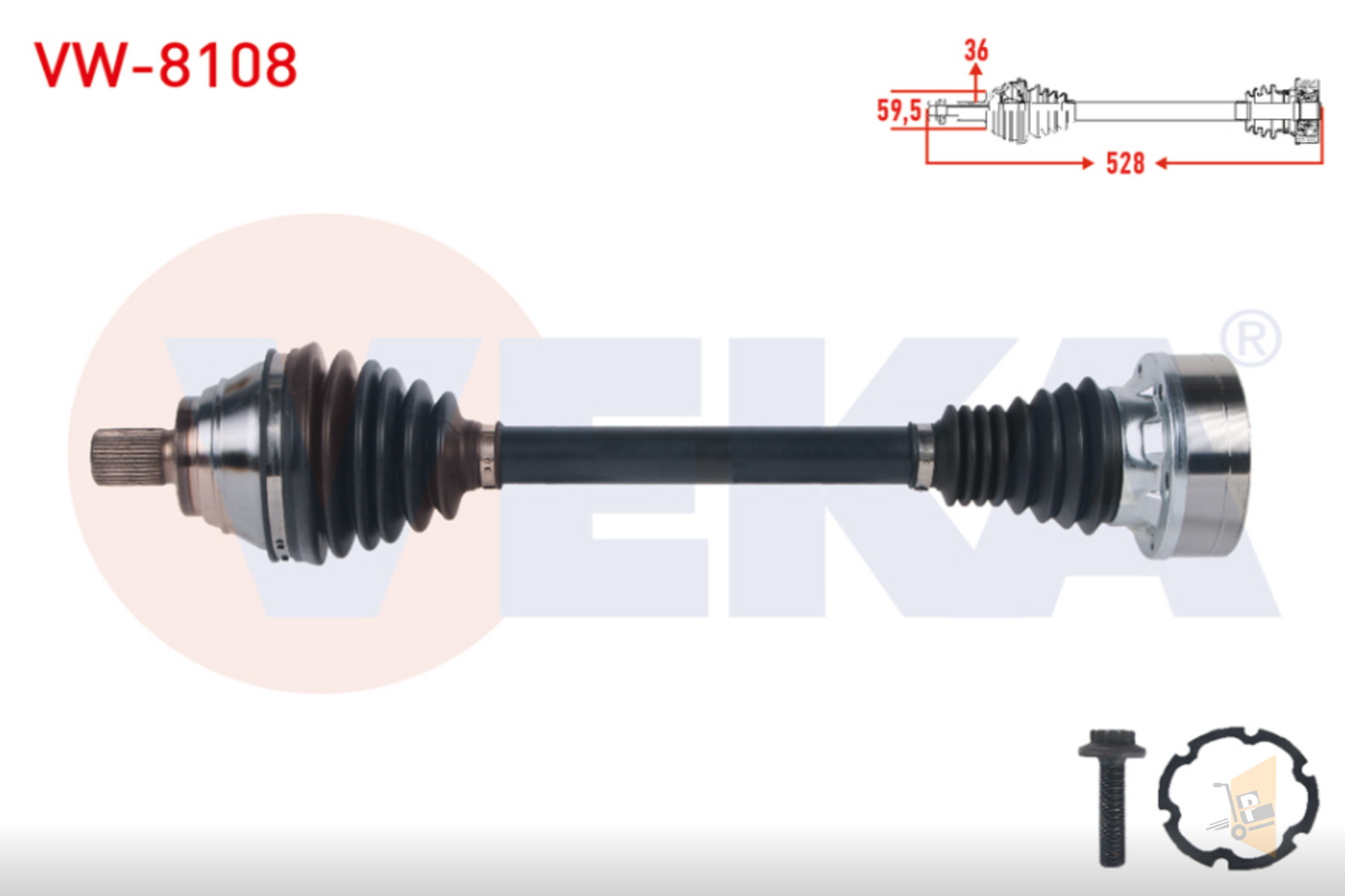KOMPLE AKS SOL ÖN - 1.2 TSI 1.4 TSI CZCA CYVB PASSAT TOURAN 3Q0407271S