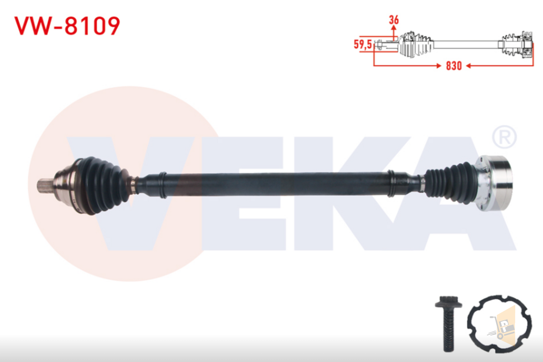 AKS KOMPLE SAĞ (MANUEL) - 1.4 TSI CZCA PASSAT SUPERB 3Q0407272BN